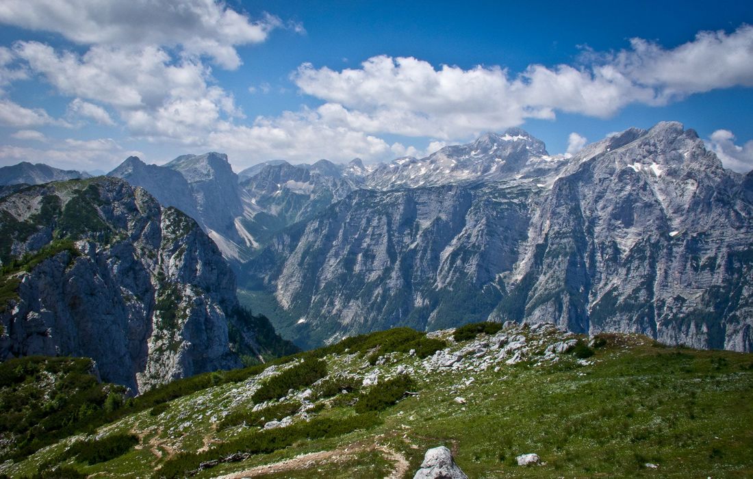 View from the summit of Debela peč, Pokljuka plateau